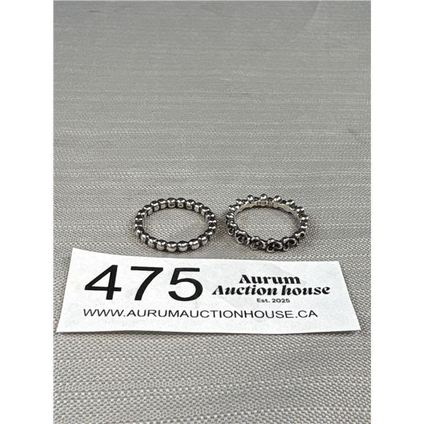 2 Pandora ALE Rings Size 7
