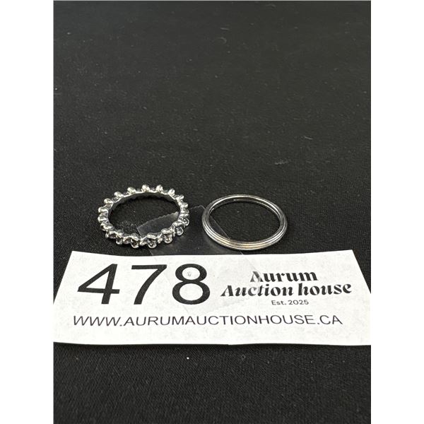 2 Pandora ALE Rings Size 8