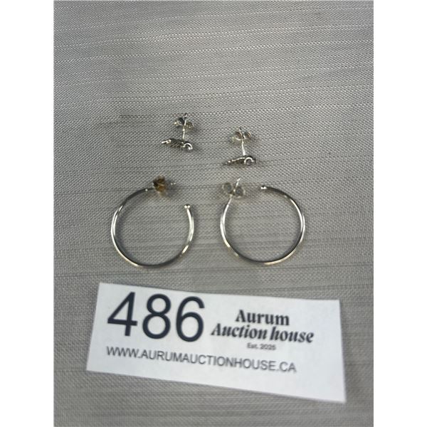 2 Pairs of Pandora ALE Earrings