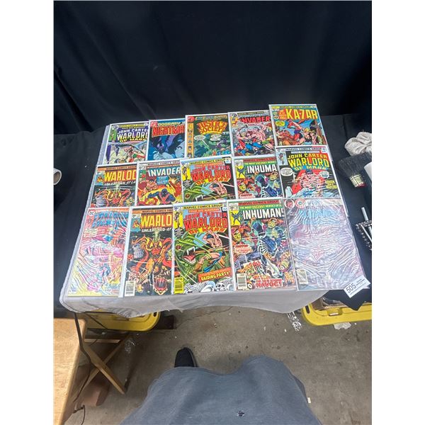 Lot of 15 Vintage Comics on Board in Bag - Warlock, etc