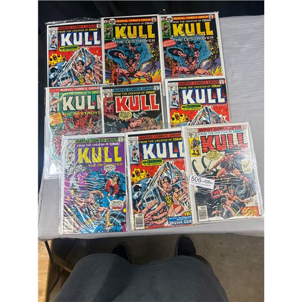 Lot of 9 Kull Comics on Board in Bag 25 cent - 35 Cent