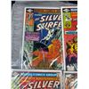 Image 2 : Lot of 6 Vintage The Silver Surfer Comics on Board in Bag
