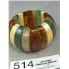 Image 2 : Vintage Celluloid or Lucite Stretch Bracelet