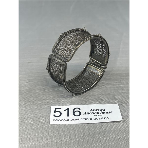 Hand Crafted Vintage Hinged Bracelet