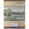 Image 2 : Original 1896 Painting Signed W. Chesterton Canadian Artist 15"x12"