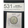 Image 2 : 1948 Canadian Silver 25 Cent Coin Quarter