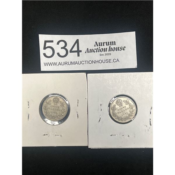 1931 & 1933  Canadian Silver Dimes