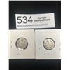 Image 1 : 1931 & 1933  Canadian Silver Dimes