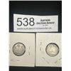 Image 1 : 1934 & 1956 Canadian Silver Dimes