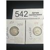 Image 2 : 1936 & 1946 Canadian Silver Dimes