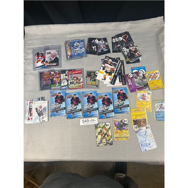 Lot of Collectible NHL Trading Cards + 5 Sealed packs of 2021-22 Upper Deck Series 1