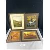 Image 1 : Lot of 4 Vintage Framed Horse Prints 13"x15"