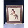 Image 1 : Large Vintage Signed Horse Print 21 x 24 No Shipping