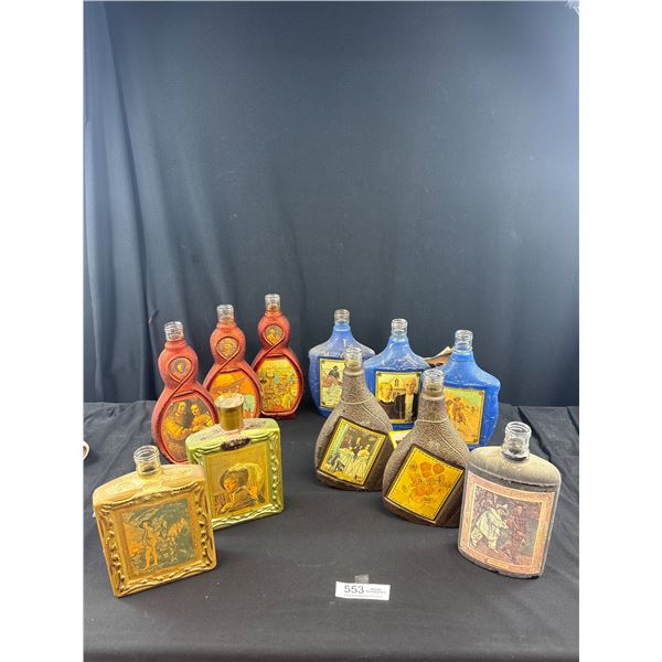 Lot of 12 Vintage Jim Beam Liqour Decanters