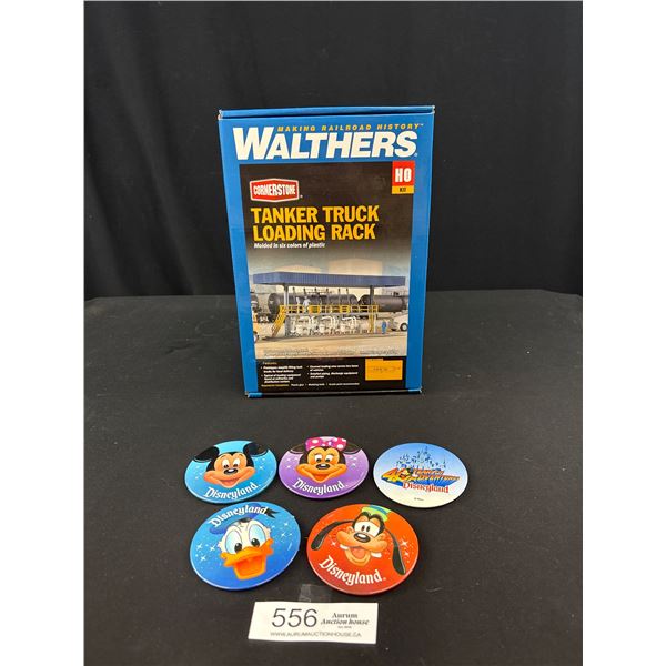 Walthers HO Train Tanker Truck Kit with Disney Buttons