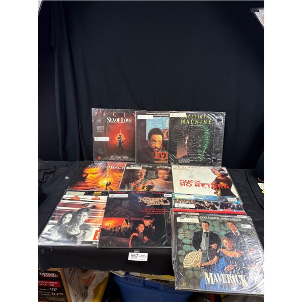 Lot of Twelve Laser Discs Wirh Plastic Covers