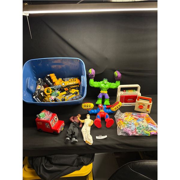 Large Box Lot of Vintage Toys