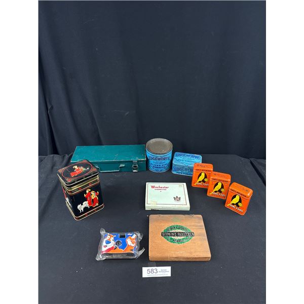 Large Lot of Collectible tins, Tobacco Etc