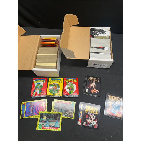 2 Boxes of Trading Cards - Ninja Turtles & Heavy Metal