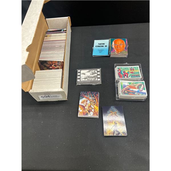 Long Box of 1990's &80's Trading Cards - Beattles, Spacemen, Etc