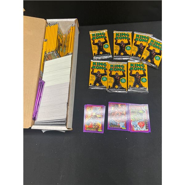 Long Box of King Kong & Deathwatch 2000 Trading Cards