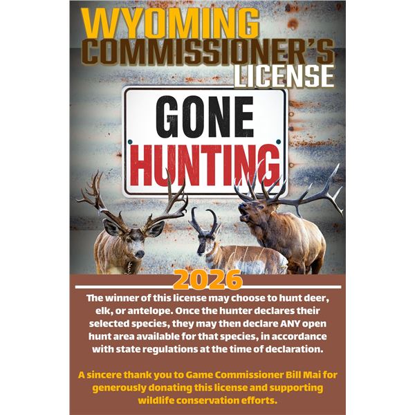 2026 Wyoming Commissioner's License