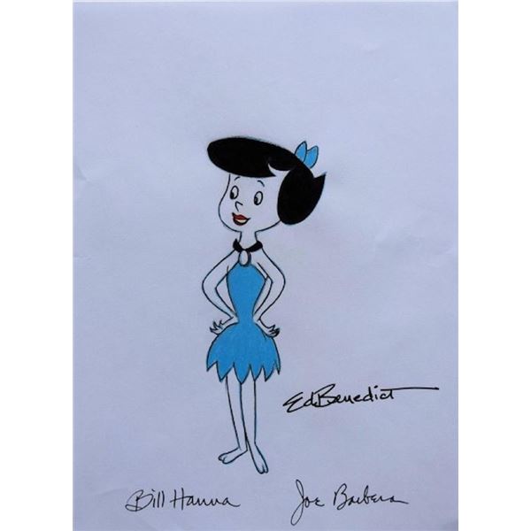 Hanna Barbera original signed Betty Rubble Sketch