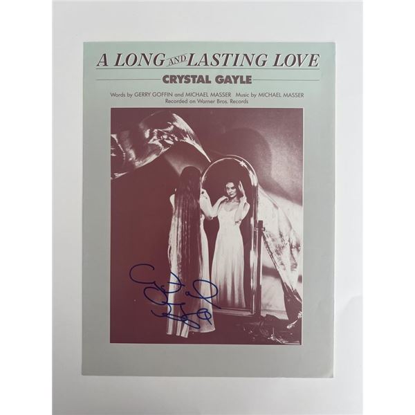 A Long and Lasting Love Crystal Gayle signed sheet music