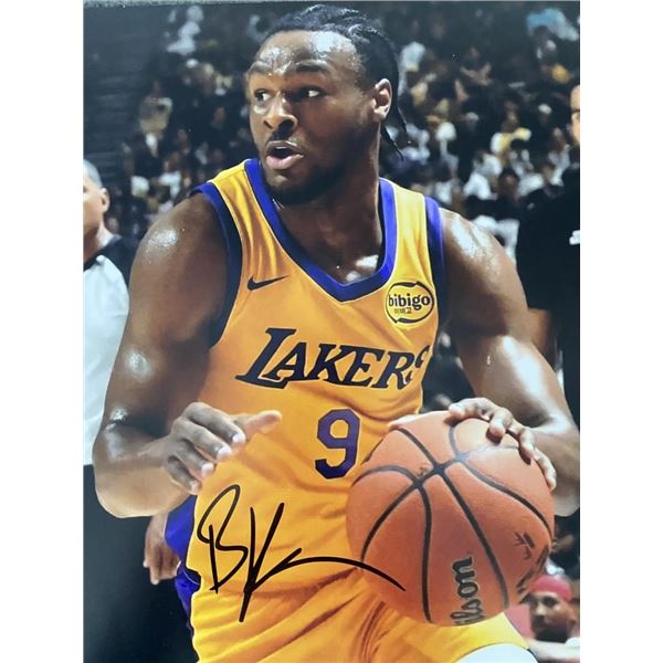 LA Lakers Bronny James signed photo