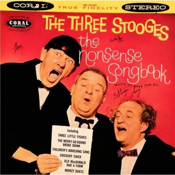 The Three Stooges signed "The Nonsense Songbook" album