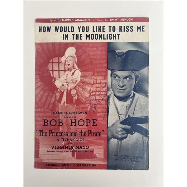 Bob Hope signed sheet music