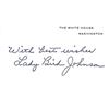 Image 1 : First Lady Lady Bird Johnson signed White House card