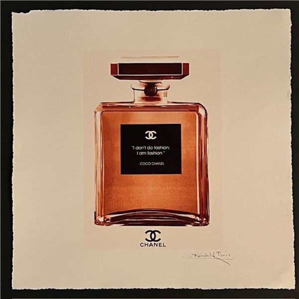 Chanel Paris Parfum Fairchild Paris Collection Deckled Edge Print.