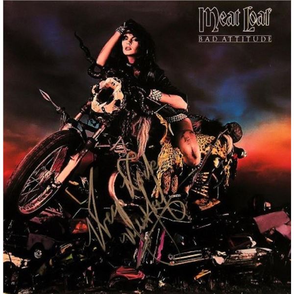 Meat Loaf signed Bad Attitude album