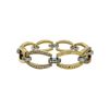 Image 1 : Woman's 14K White and Yellow Gold Hand Engraved Link Bracelet by Graham Brothers Jewelers