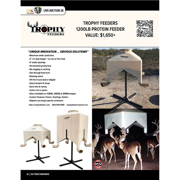 Trophy Feeders 1200lb Protein Feeder