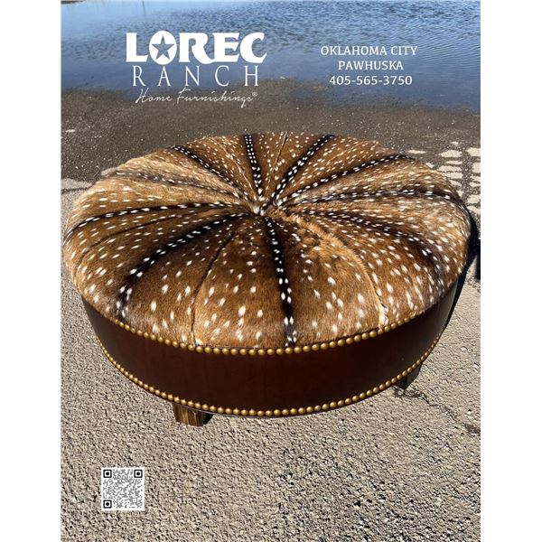 Lorec Ranch 28" Round Ottoman