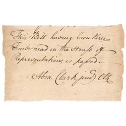 Declaration of Independence: Abraham Clark