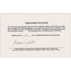 Ernest Hemingway: Gregorio Fuentes