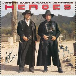 Johnny Cash and Waylon Jennings