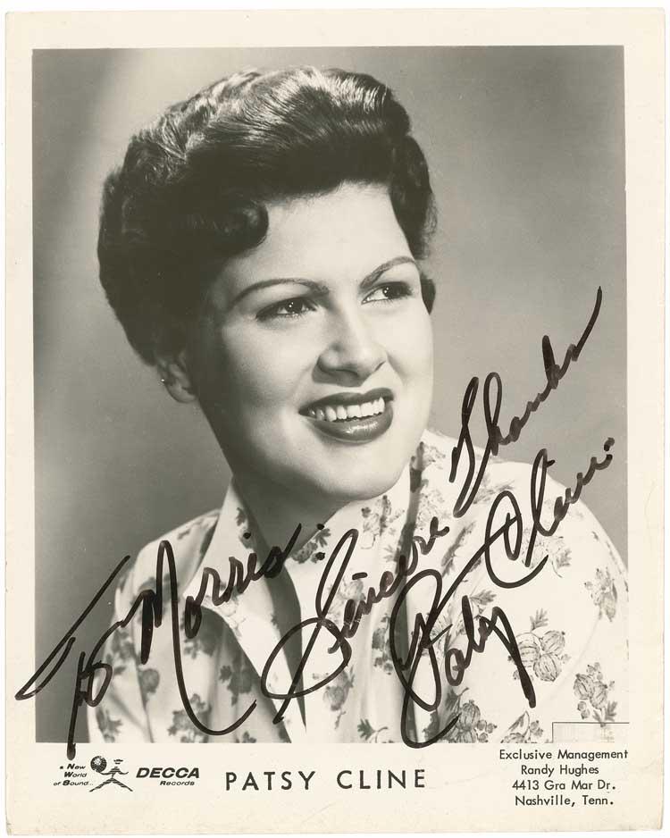 Patsy Cline Autograph Program Patsy Cline