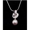 Image 2 : Tahitian Pearl and Diamond Pendant