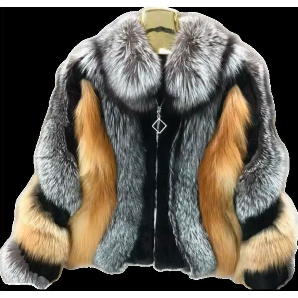 Fox Fur Jacket with Rex Rabbit Collar