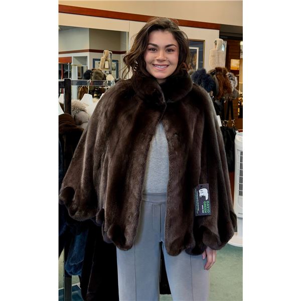 DAVID GREEN WOMEN'S MINK PONCHO