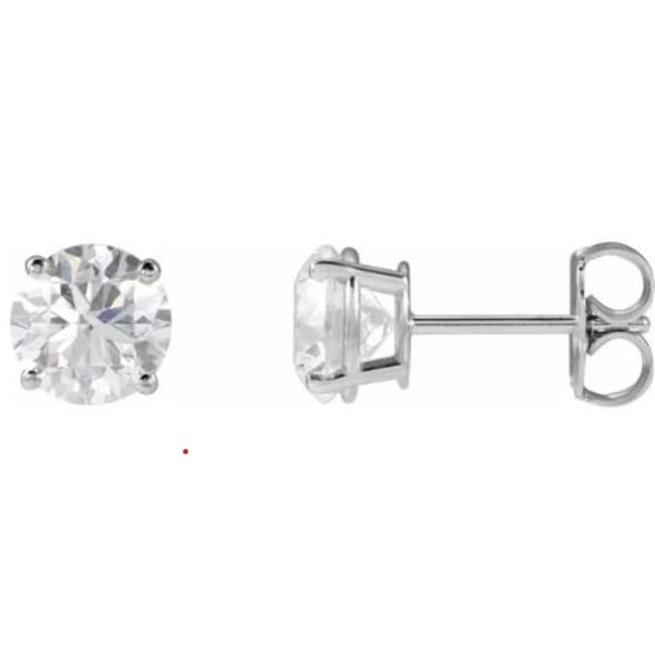 2.0 cctw Diamond Stud Earrings in 14kt White Gold