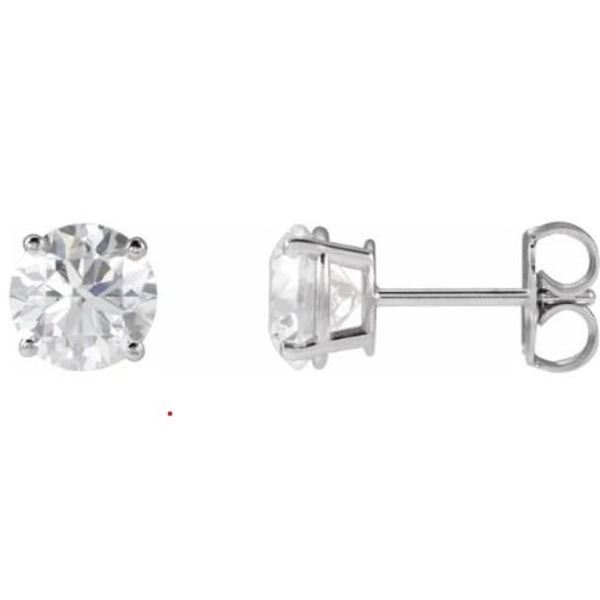 2.0 cctw Diamond Stud Earrings in 14kt White Gold