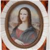 Image 3 : Miniature Painting Mona Lisa Portrait in Frame