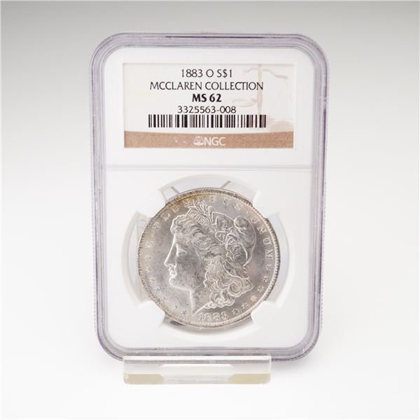 1883-O Morgan Dollar Eagle McClaren Collection Coin NGC Graded MS 62