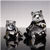 Image 1 : Swarovski Crystal Figurines, Panda Mother with Baby, Signed