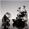 Image 2 : Swarovski Crystal Figurines, Panda Mother with Baby, Signed